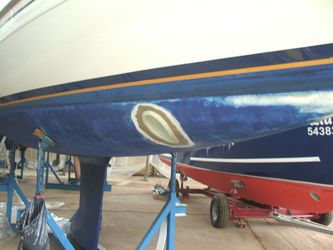 Bugstrahlrudereinbau Segelyacht kurz vor dem Finish